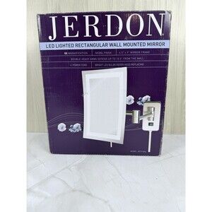 Jerdon JRT710NL LED Lighted 5X Wall Mounted Rectangular Mirror, Nickel 6.5x9